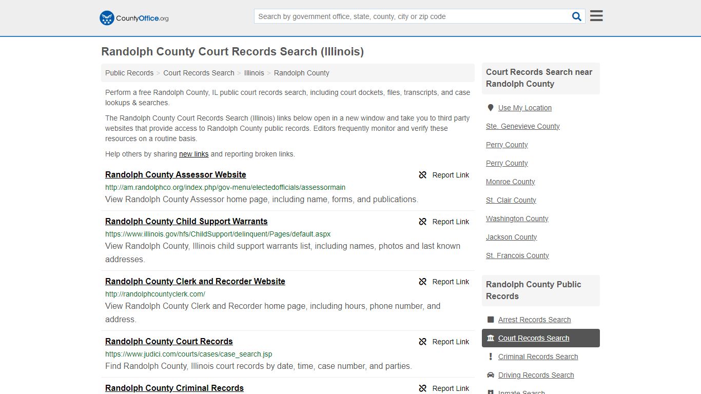 Randolph County Court Records Search (Illinois) - County Office