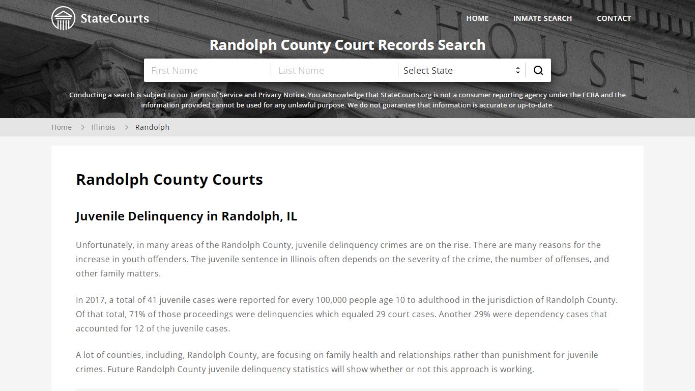 Randolph County, IL Courts - Records & Cases - StateCourts